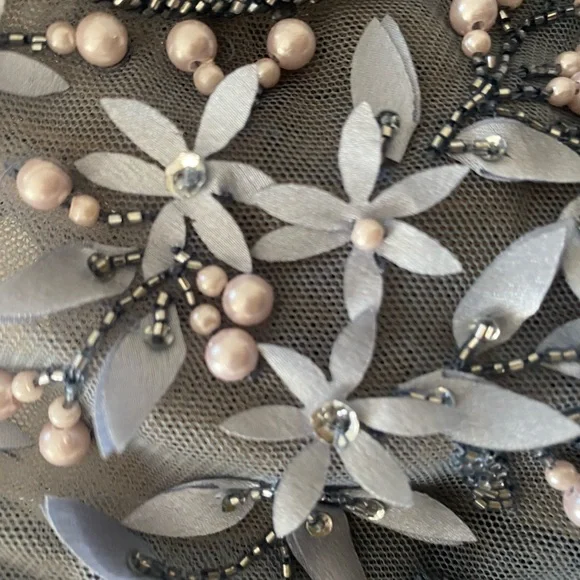 Theia Blue Embellished Maxi Dress - Picture 6 of 6